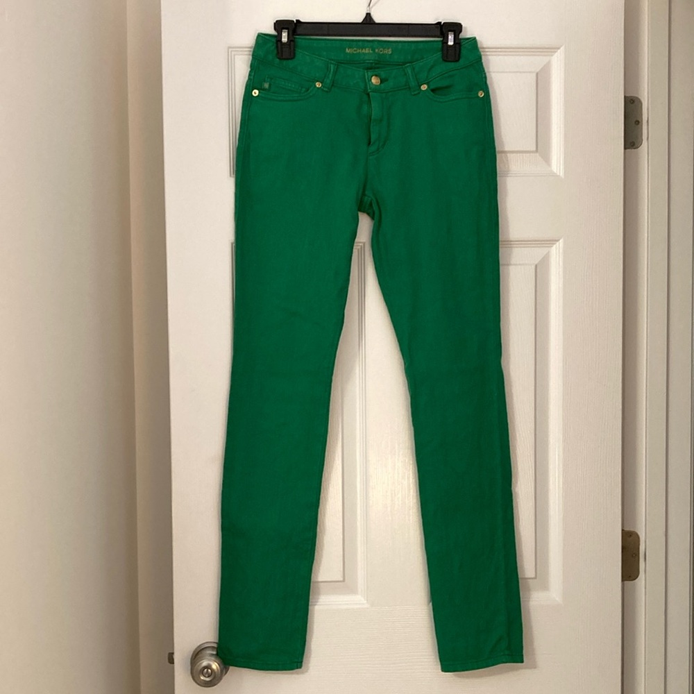 Michael Kors Green Skinny Jeans